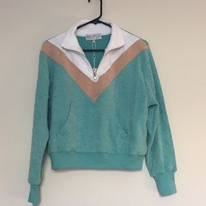Wildfox Tops - NWT Wildfox zip up pullover Wildfox Tops - NWT Wildfox zip up pullover